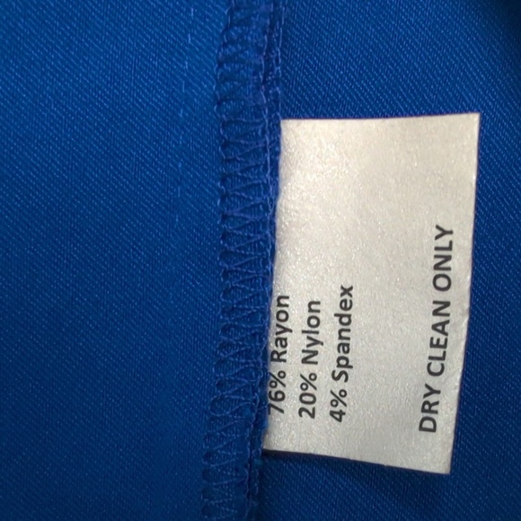 Sara Campbell Split Neck Scalloped Sleeveless Shift Dress in Royal Blue - 14 EUC - Picture 8 of 10